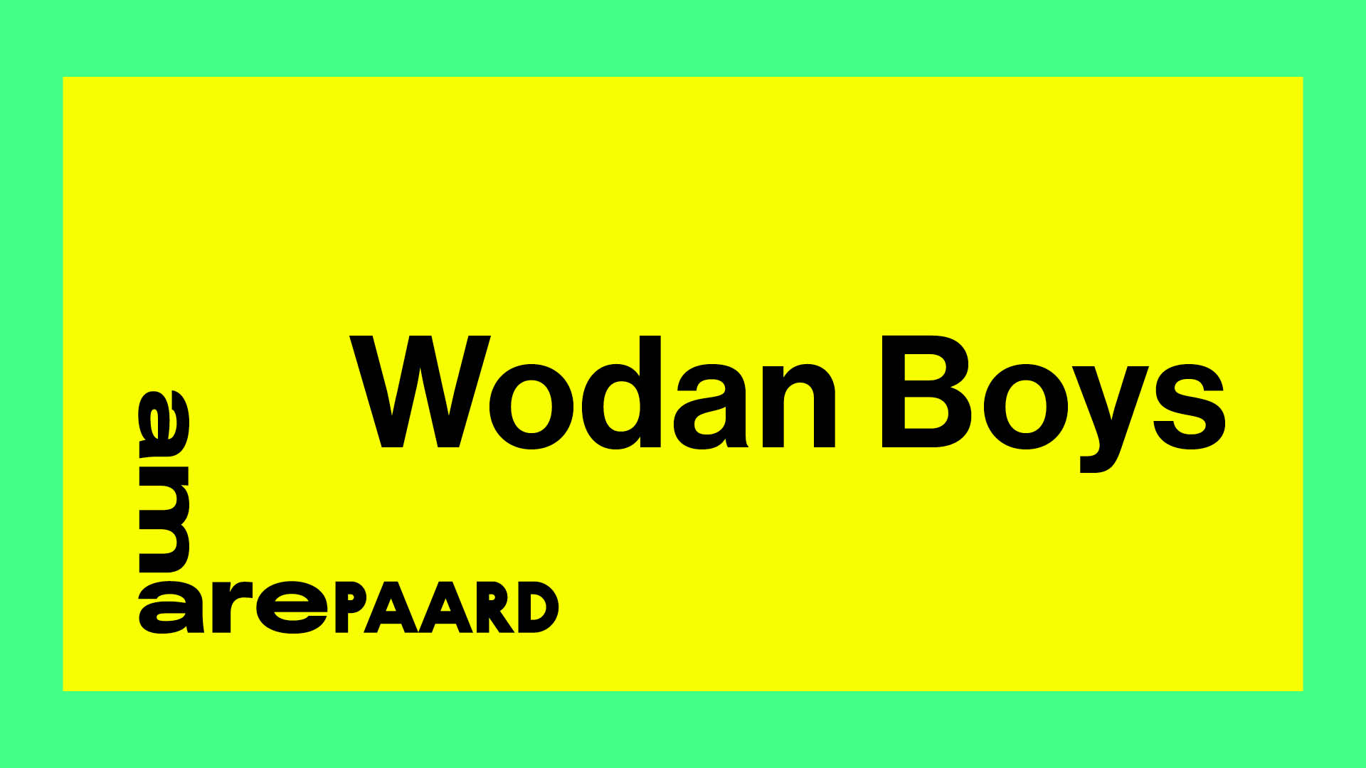 WODAN BOYS IN AMARE in Paard, Den Haag